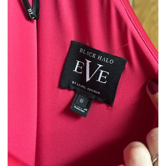 Black Halo Cadencia One-Shoulder Gown Pink Women’s Size 8 - Picture 7 of 10